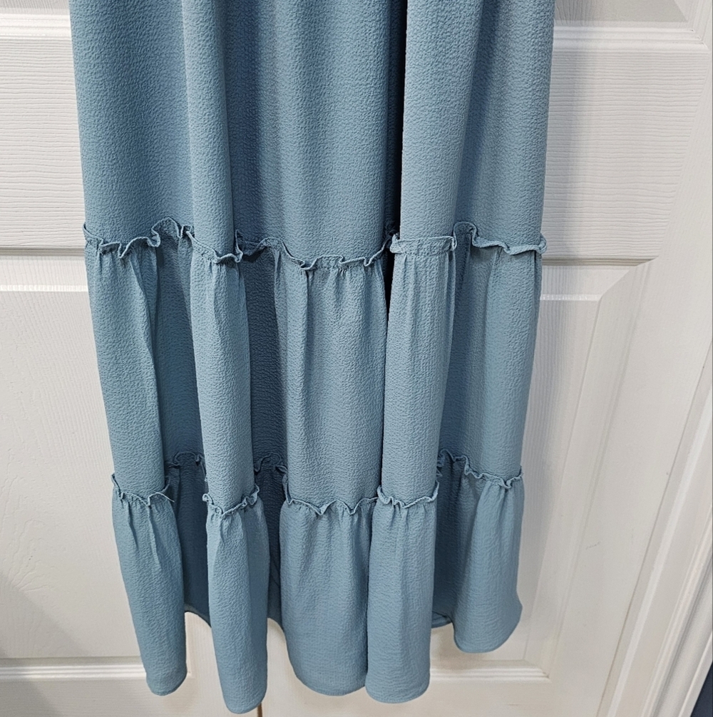 NWT Max Studio Pebble Crepe Flutter Sleeve Maxi D… - image 7